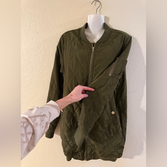 Better Be Green Quilted Bomber Jacket - Picture 3 of 6